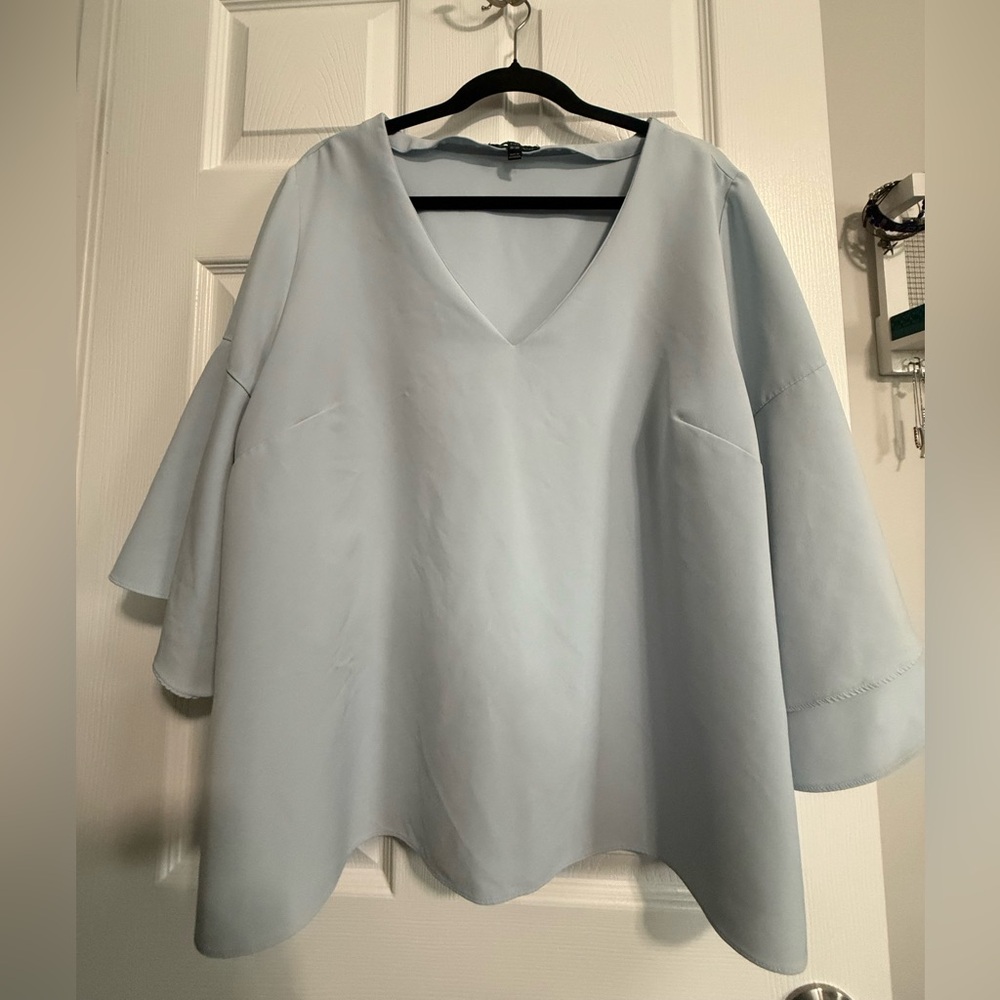 Lane Bryant Soft Blue Women's Blouse - size 18/20